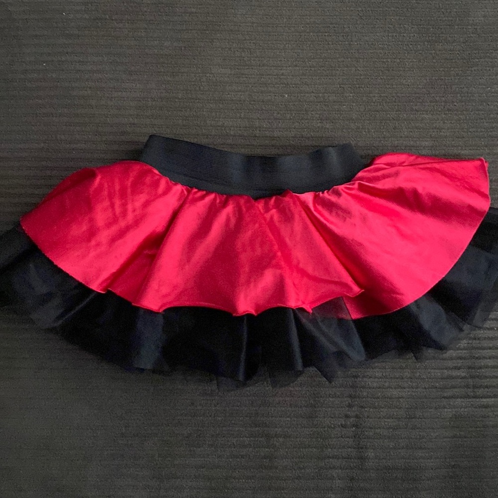 Red and black dance skirt